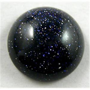 Blue SandStone Cabochon, flat-back Round, 16mm dia [GMC33-16MM]
