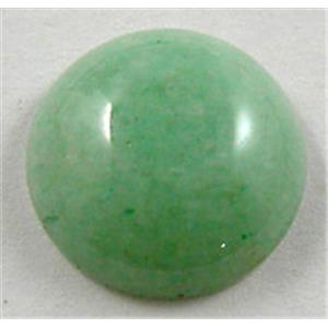Green Aventurine, Cabochon, flat-back round, 6mm dia [GMC34-6MM]