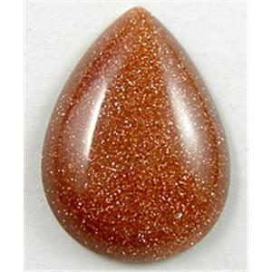 Goldsand stone, Cabochon, flat-back Teardrop, 18x25mm [GMC35-18X25]