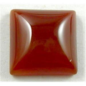 Carnelian Agate Cabochon, flat-back Square, 12x12mm [GMC41-12X12MM]