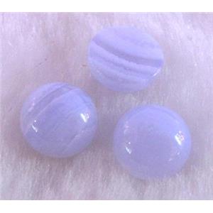 blue lace agate cabochon, round, approx 8mm dia [GMC59]