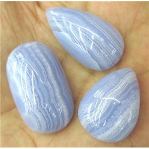 Blue Lace Agate cabochon, mixed shape, approx 20-35mm [GMC72]