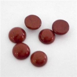 red jasper cabochon, round, approx 4mm dia [GMC81]