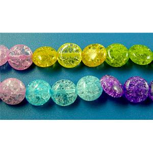 Chinese Crackle Crystal beads, circle, 10mm dia, 40pcs per st [GMCC08]
