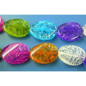 Chinese Crackle Crystal beads, twist, 18x25mm, 16pcs per st. [GMCC10]