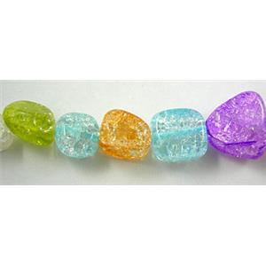 Crackle Crystal beads, Erose, 10x15mm, approx 38pcs per st [GMCC11]