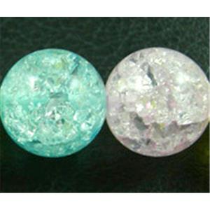 Round Chinese Crackle Crystal beads, mix color, 16mm dia, 26pcs per st [GMCC13]