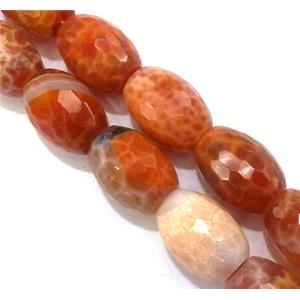ruby fire Agate beads, faceted barrel, grade A, 12x16mm, approx 25pcs per st [GMFA34-12X16MM]