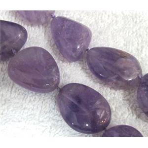 natural Amethyst Bead, freeform, approx 18-30mm, 16.5 inches [GMLB008]