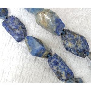 Natural lapis lazuli bead, freeform, approx 28-18mm, 16.5 inches [GMLB024]