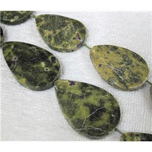 chrysoprase bead, teardrop, approx 22x34-26x38mm, 16.5 inches [GMLB045]