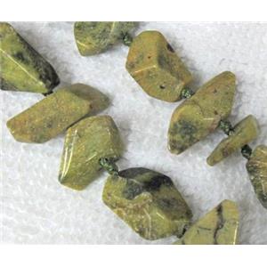 chrysoprase beads, chips, approx 5-16mm, 16.5 inches [GMLB046]