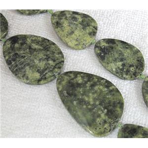 Natural chrysoprase stone bead, freeform, approx 18x25mm, 25x38mm, 16.5 inches [GMLB048]