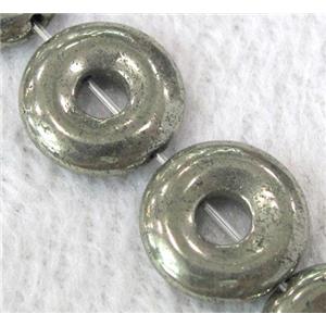 natural Pyrite Beads, ring, approx 10mm dia, 15.5 inches length [GMLB092-10MM]