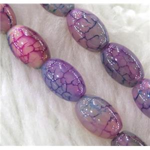 dragon veins Agate beads, barrel, colorful, approx 8x12mm, 15.5 inches [GMLB1002]