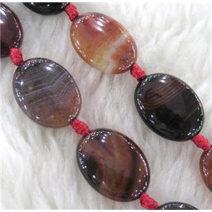 Agate beads, oval, mixed color, approx 20x30mm, 15.5 inches [GMLB1017-20X30MM]