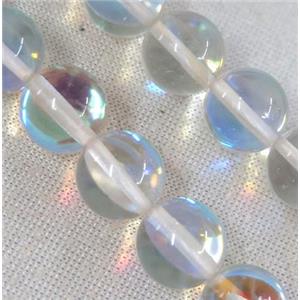 round synthetic clear Aura Quartz Glass Beads, approx 8mm dia [GMLB1038-8MM]
