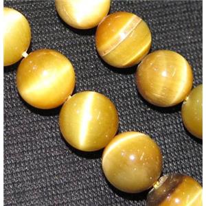 gold tiger eye beads, round, approx 8mm dia, 15.5 inches [GMLB1045-8MM]