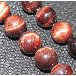 red tiger eye beads, round, approx 12m dia, 15.5 inches [GMLB1047-12MM]