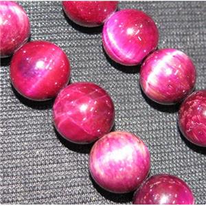 hot-pink tiger eye bead, round, approx 6mm dia, 15.5 inches [GMLB1048-6MM]