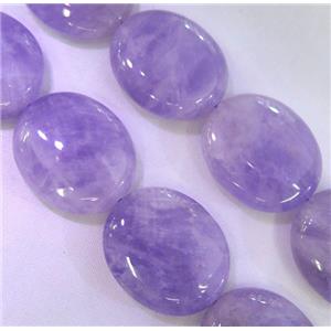 purple Chalcedony beads, oval, approx 8x10mm, 15.5 inches [GMLB1055-8X10MM]