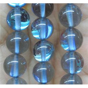 round gray synthetic Aura Quartz Glass Beads, approx 8mm dia [GMLB1073-8MM]