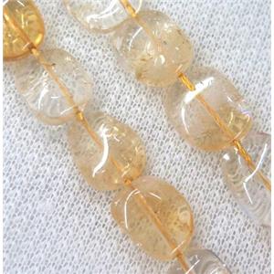 citrine chip beads, freeform, approx 12x15mm [GMLB1117-12X15MM]