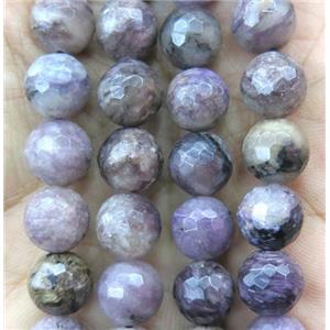 Charoite beads, faceted round, approx 8mm dia [GMLB1167-8MM]