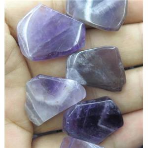 amethyst collar bead, teardrop, purple, top drilled, approx 16-25mm [GMLB1185]