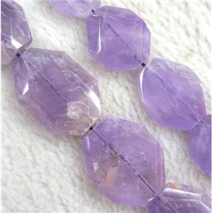Ametrine beads, faceted oval, purple, approx 15-30mm [GMLB1187]