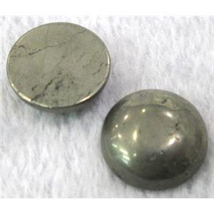 natural Pyrite Cabochon, round, approx 20mm dia [GMLB119-20MM]