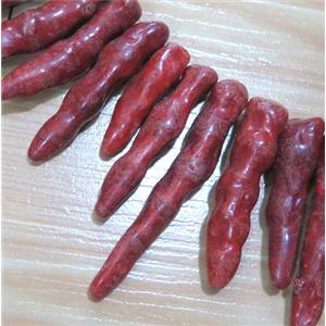 red coral beads, stick, freeform, approx 30-70mm [GMLB1229]