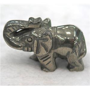 pyrite elephant pendant, approx 35-55mm [GMLB1260]