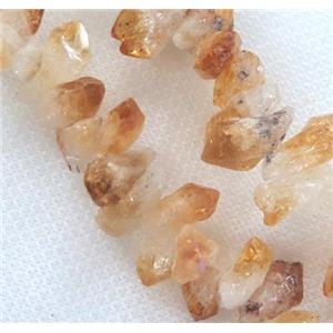 citrine bead, chips, freeform, yellow, approx 8-16mm [GMLB1267]