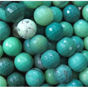 Natural Green Grass Agate Beads Faceted Round, approx 4mm dia, 15.5 inches [GMLB130-4MM]