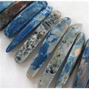 blue dragon veins agate bead, stick, approx 20-60mm [GMLB1301]