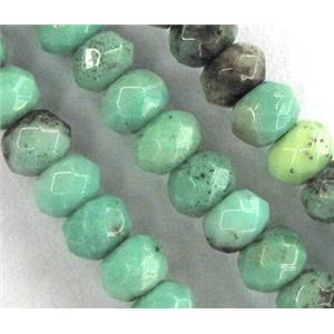 green grass agate beads, faceted rondelle, approx 2.5x4mm, 15.5 inches [GMLB132-2.5X4MM]