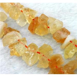 natural citrine beads, freeform, approx 10-16mm, 15.5 inches [GMLB1335]