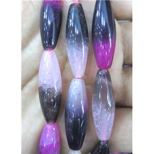 dichromatic Agate Beads, barrel, approx 12x40mm [GMLB1349]