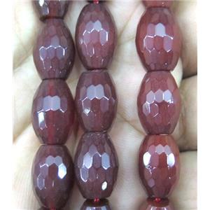 agate bead, faceted barrel, approx 10x14mm [GMLB1362]