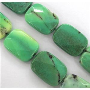 green grass agate bead, faceted rectangle, approx 20x30mm [GMLB138-20X30MM]