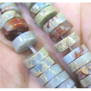 snakeskin jasper heishi beads, approx 3x8mm [GMLB1404]