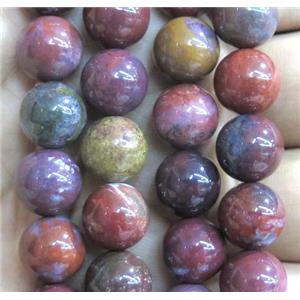 red Poppy Jasper Beads, round, approx 6mm dia [GMLB1442-6MM]