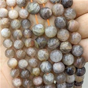 black Sunstone Beads, round, approx 6mm dia [GMLB1445-6MM]