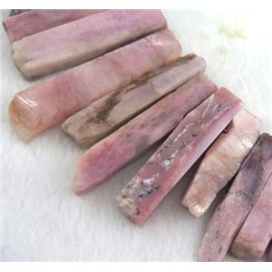 pink Opal jasper bead, stick, approx 20-60mm [GMLB1480]