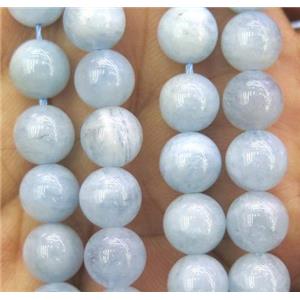 round natural Aquamarine beads, approx 8mm dia [GMLB1506]