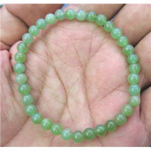 Australian Chrysoprase bracelet, round, approx 6mm dia [GMLB1510]
