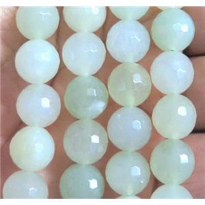 New Mountain Jade Beads, faceted round, approx 14mm dia, 15.5 inches [GMLB1519-14MM]