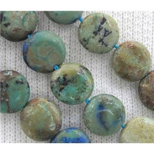 Azurite bead, flat round, approx 10mm dia [GMLB159]