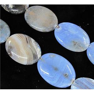 blue fire agate stone bead, flat-oval, approx 22x30mm [GMLB222-22X30MM]